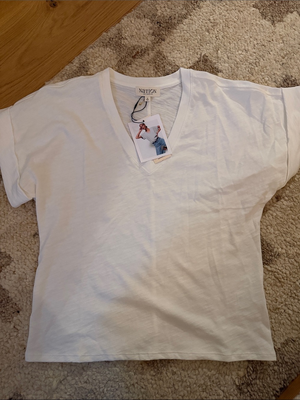 Nation Los Angeles Stevie Tee Optic White Size Small